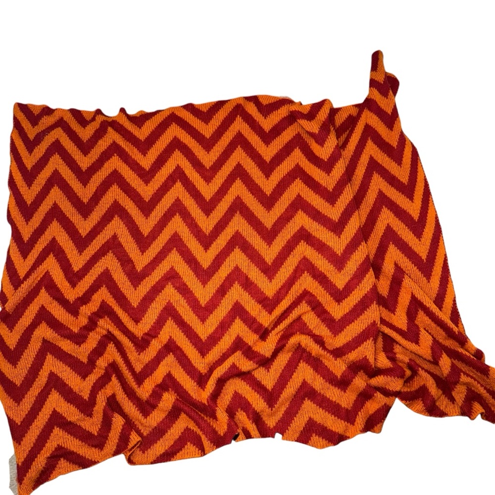 Pottery Barn Chevron Knit Zigzag Oversized Throw Blanket